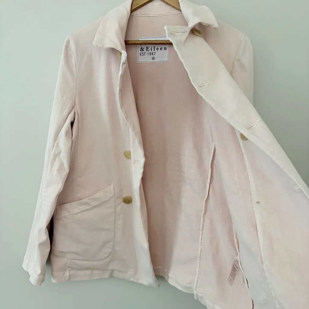 Frank & Eileen Belfast Peacoat in Ballet Cotton Blend Size M $568 Retail - Image 11