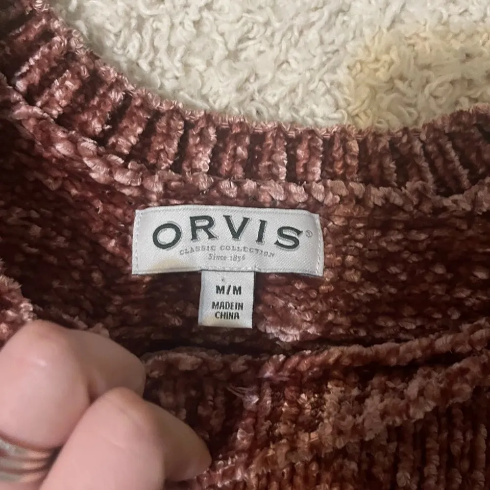 Orvis Women's Crew Neck Chenille Sweater Pullover Variety #91 size M - Image 2