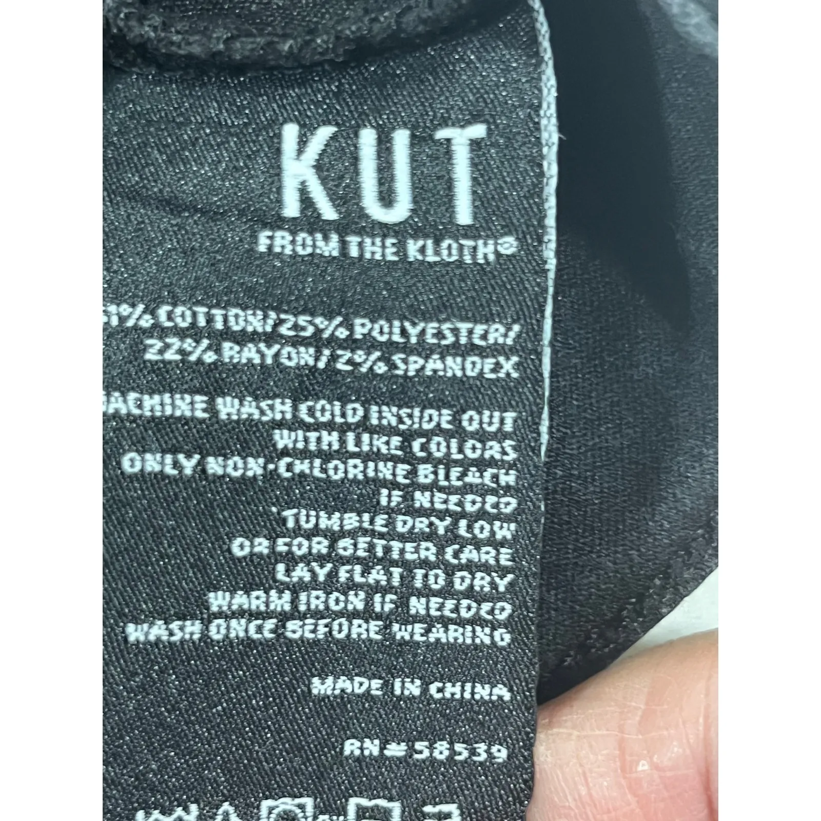 KUT From The Kloth Women Denim Jacket Trucker Biker Style Edgy Black Sz Large - Image 7