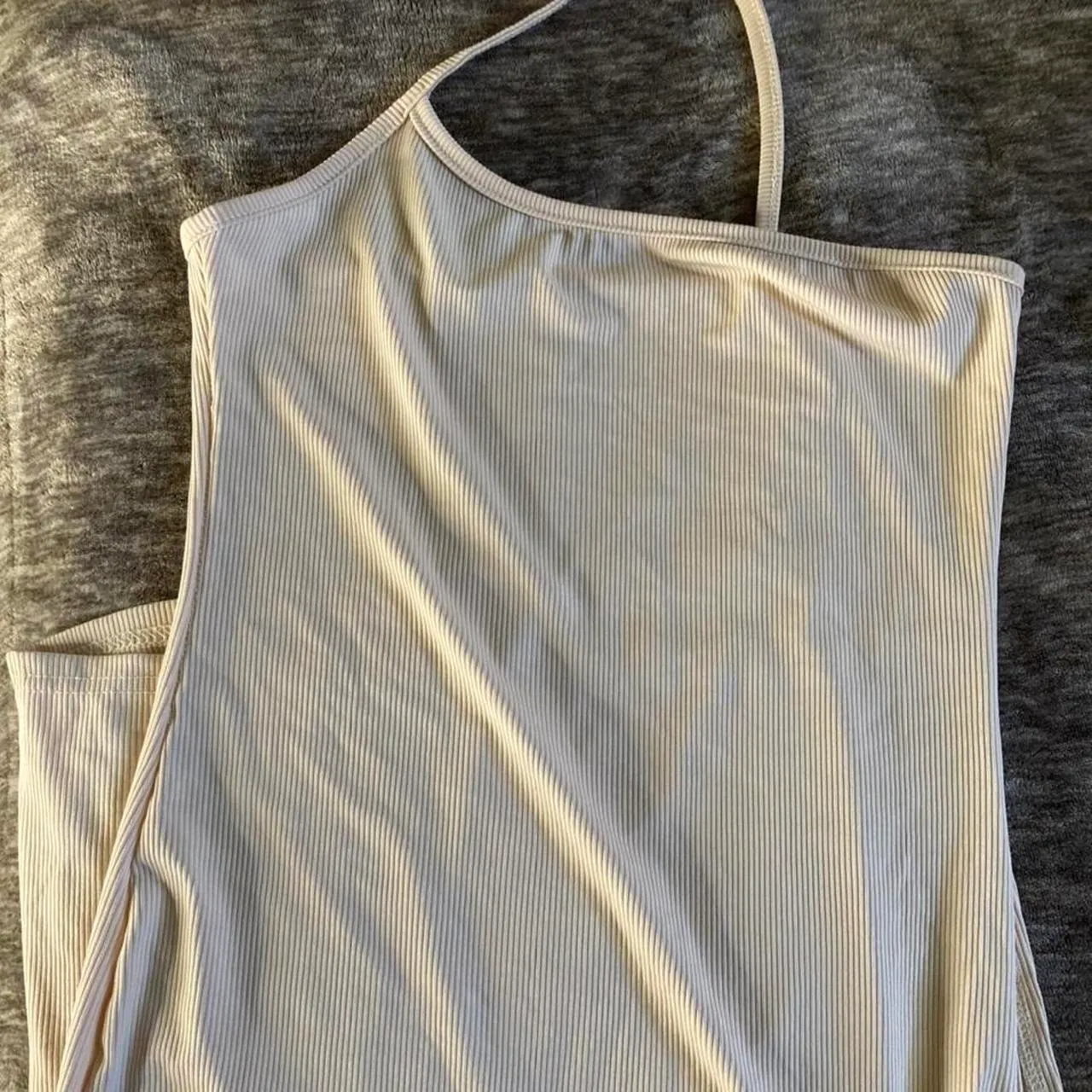 Ribbed One Shoulder Split Thigh Dress - Image 2