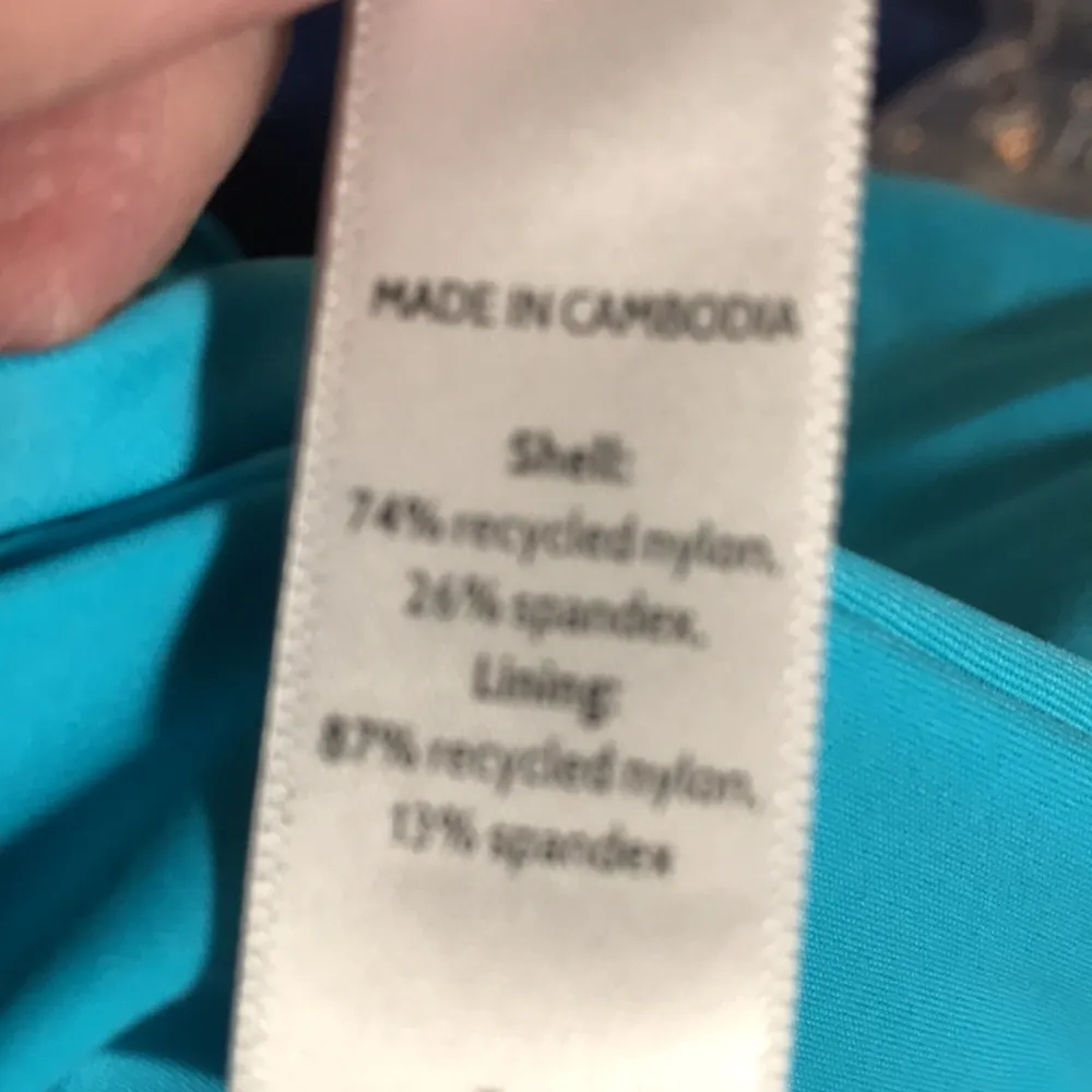 Andie Swim Bikini Bottom Coastal Blue L(12-14) NWT Belt Detail High Leg - Image 5