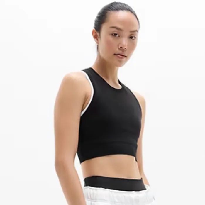 TWO (2) NWT Athleta Momentum Flex Ultra Crop Tanks, 1 Black & 1 White, size XL - Image 4