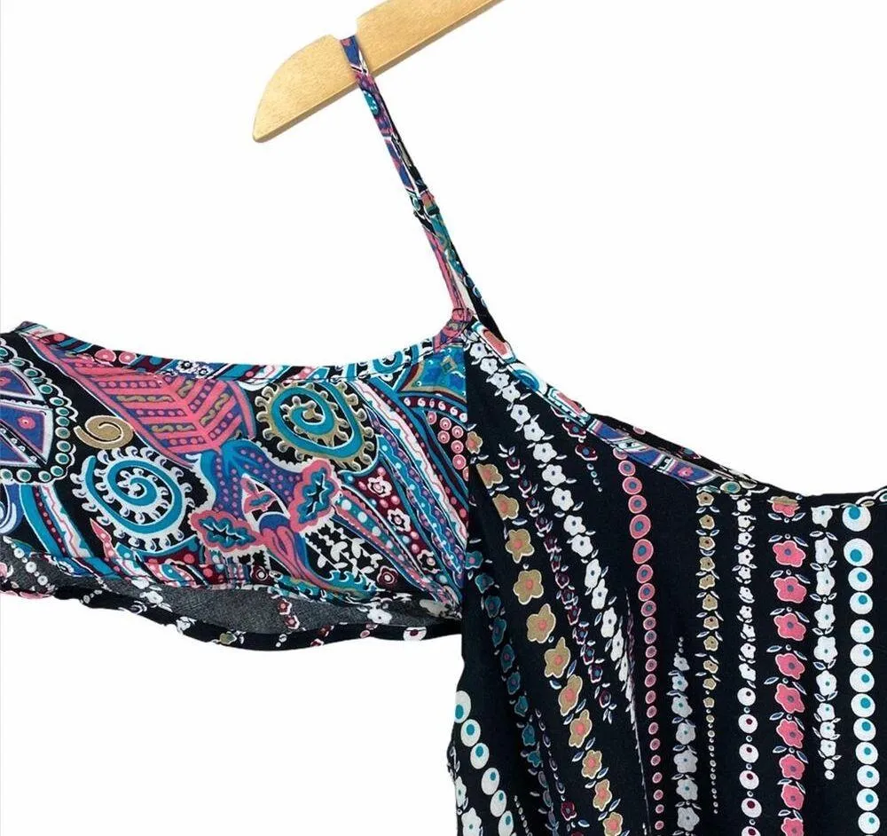 Love Riche Off the Shoulder Boho Dress Size Medium - Image 2