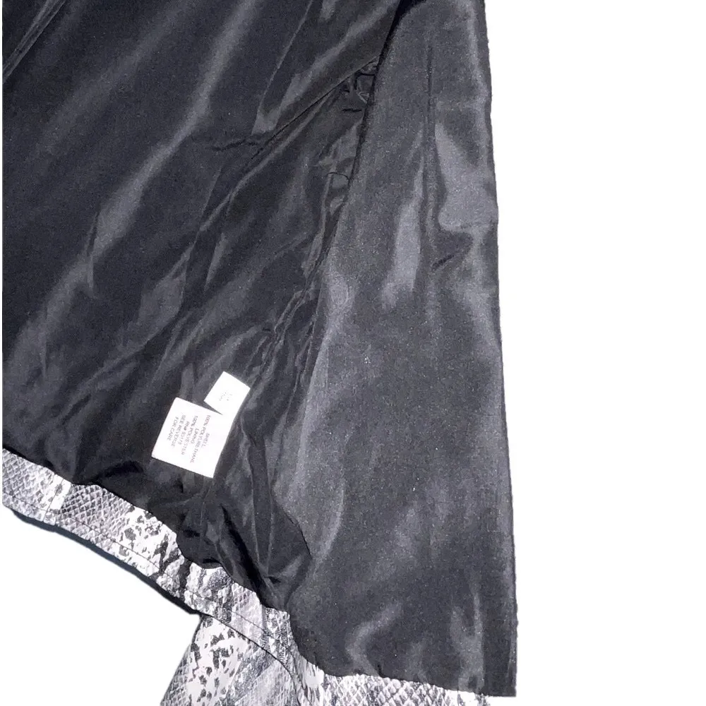 Philosophy Faux Leather Snakeskin Moto Jacket Crop Edgy Layers Womens Medium - Image 10