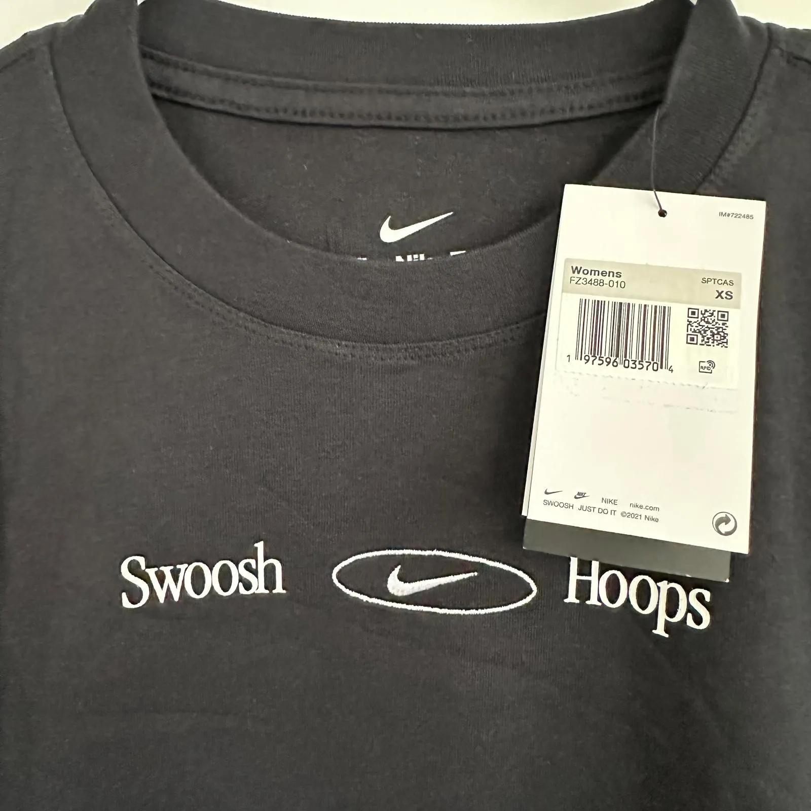 Nike Sportswear Long-Sleeve T-Shirt Black NWT Womens XS - Image 5