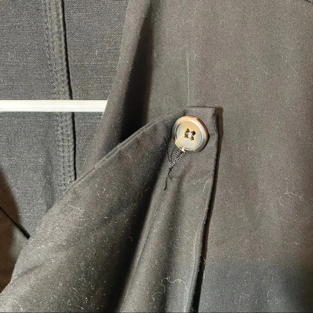 Blank NYC Black Linen/Tencel Drape Jacket Wrap S - Image 3