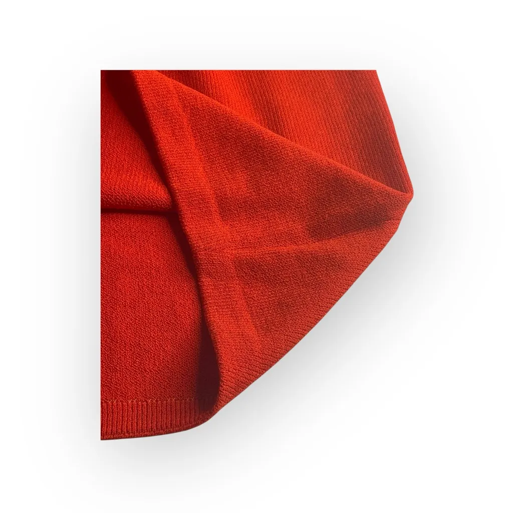 St John Collection ♔ By Marie Grey ♔ Santana Knit Skirt ♔ Rich Orange Red ♔ 6 - Image 9