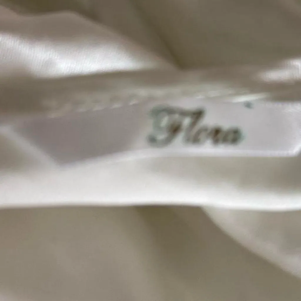 Flora Satin Midi Maxi Gown White Size M - Image 5