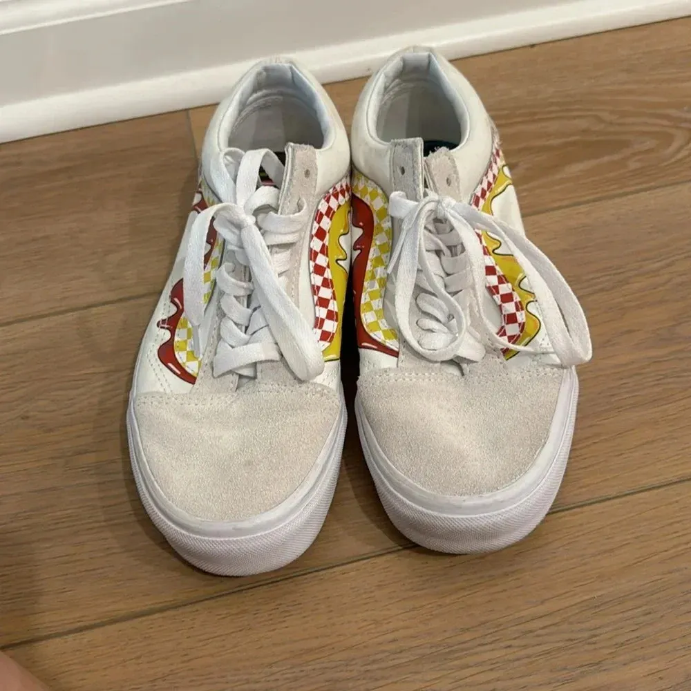 VANS OLD SKOOL SHOES - VAN DOREN SPECIAL TRUE WHITE M7 W8.5 - Image 4