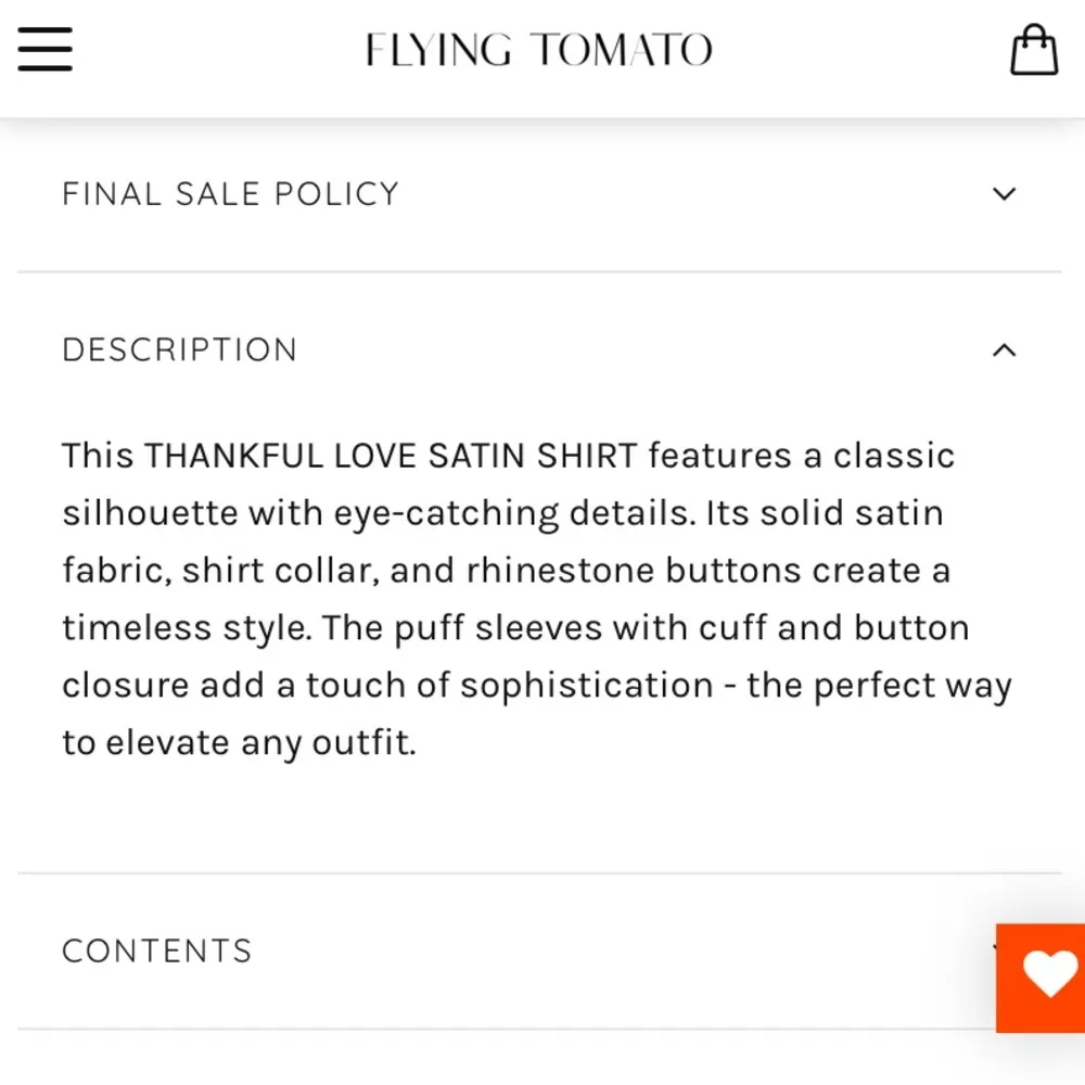 NWT!!  Thankful Love Long-Sleeve Satin Button Down Collared Shirt - Image 8