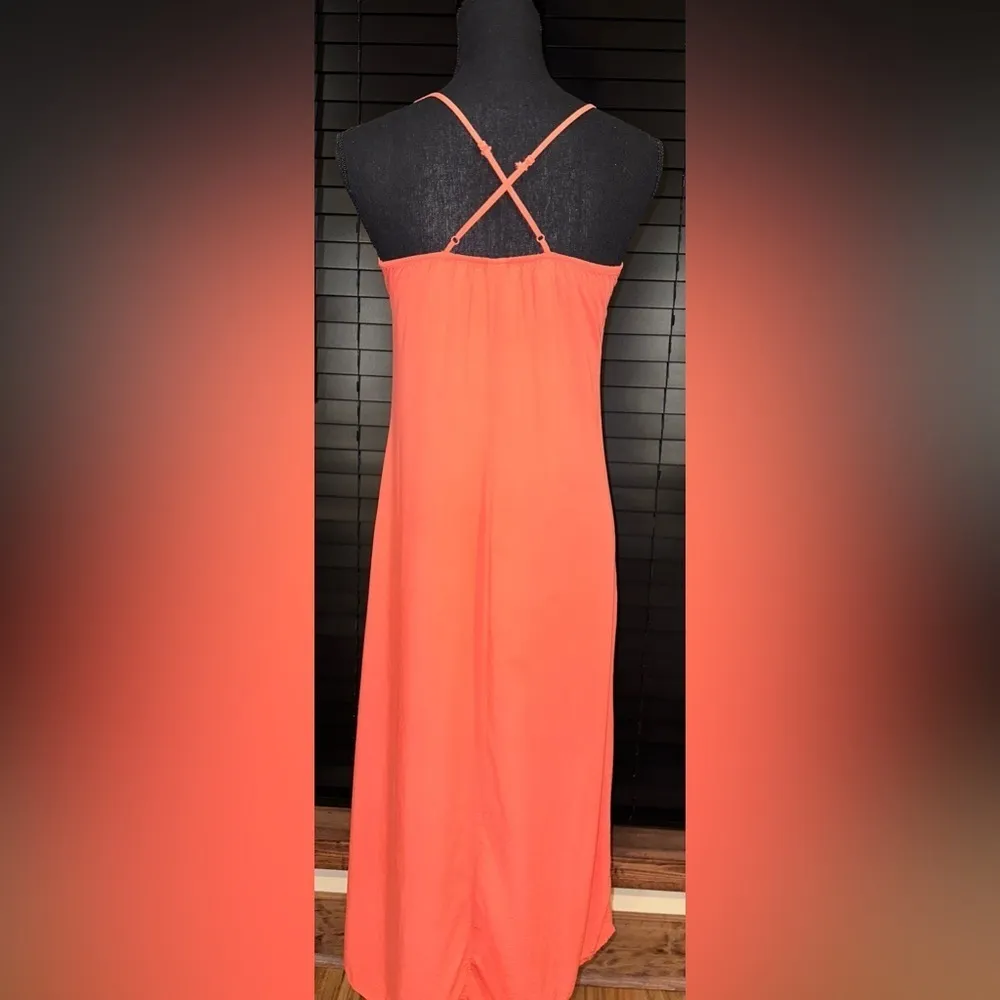 Old Navy Summer Dress Salmon Spaghetti Straps EUC - Image 3