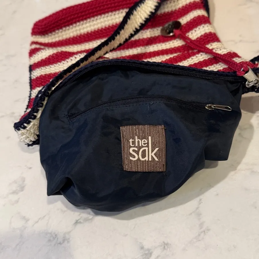 The Sak American Flag Crochet Shoulder crossbody Bag patriotic holiday Americana - Image 6
