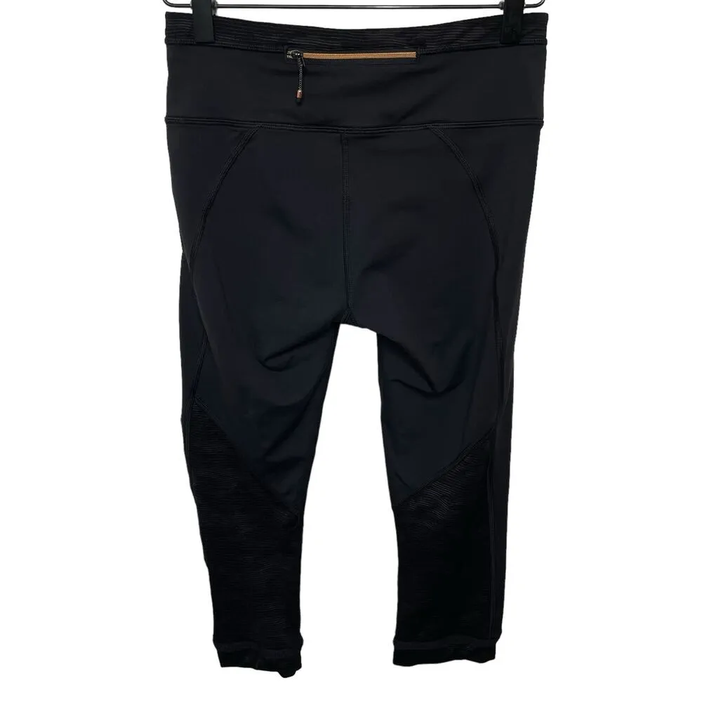 Lululemon Ruched Cropped Leggings Black Stretch Athletic Crop Women’s Size 4 - Image 4