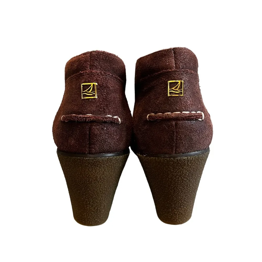 SPERRY Harlow Brook Laceless Wedge Chukka Ankle Bootie Leather Suede, Sz 8 - Image 10