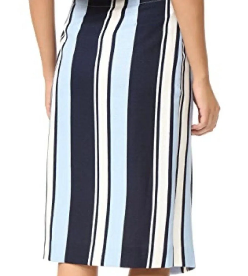 J.O.A. White Striped Wrap Skirt - Image 2