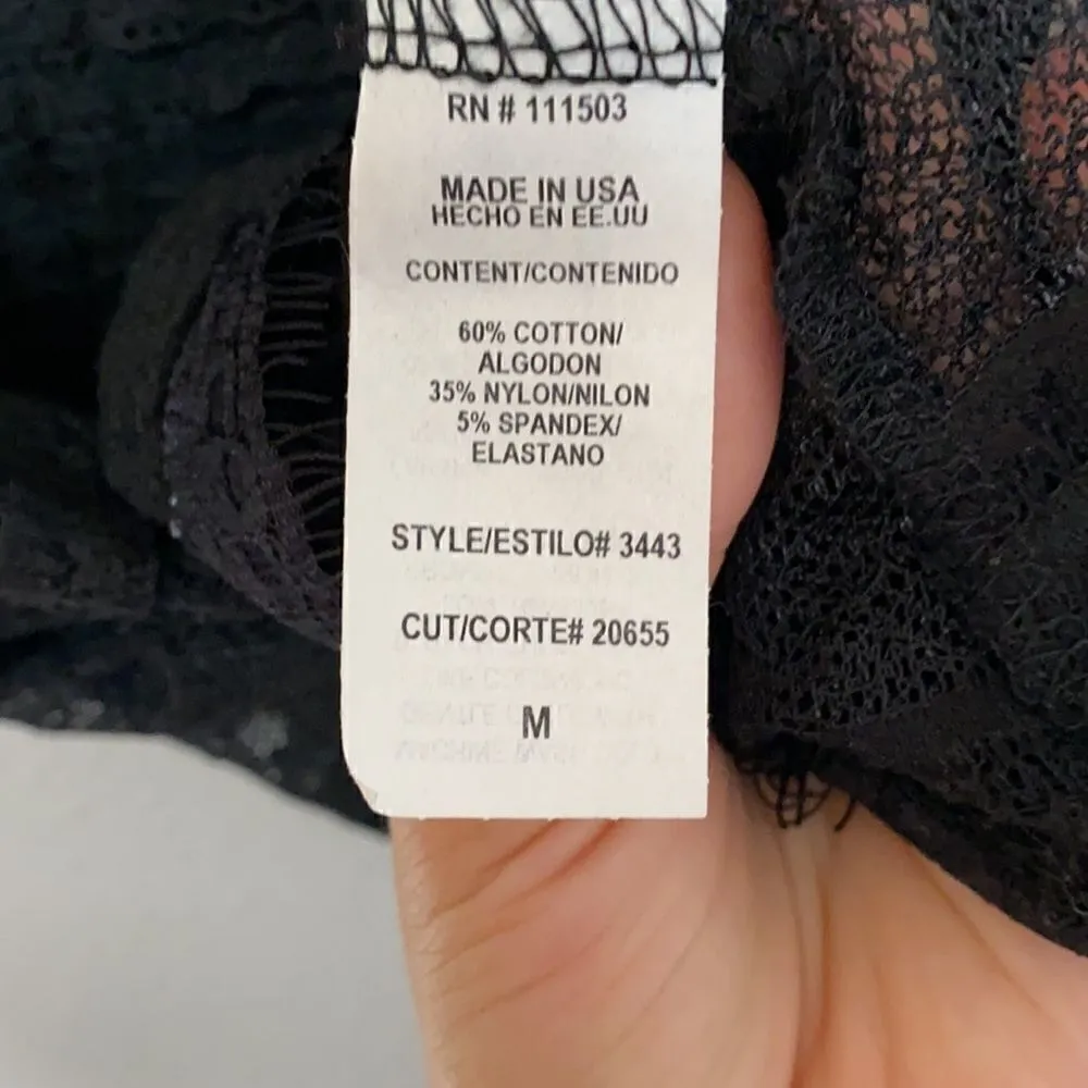 Lily White Black Lace Top - Image 4