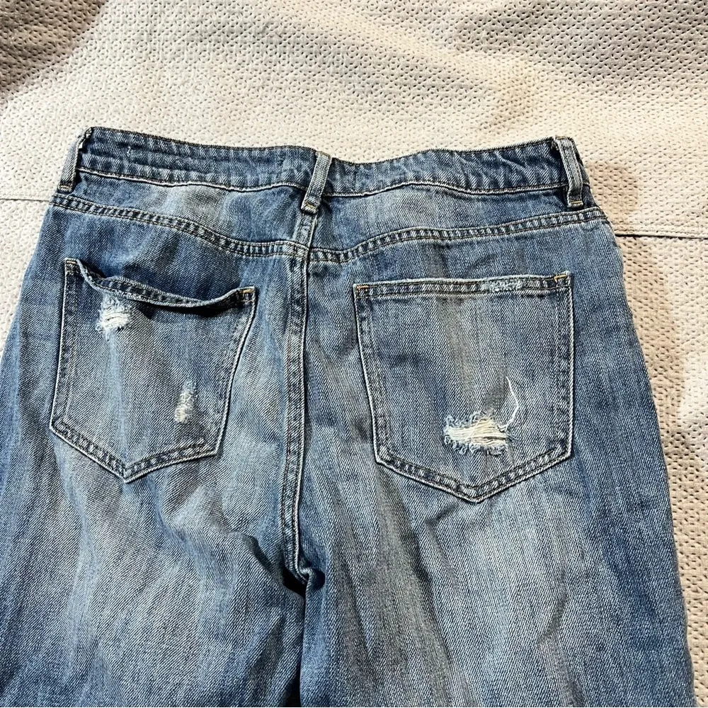 PacSun Blue Distressed Button Fly Mom Jeans Size 27 EUC - Image 7