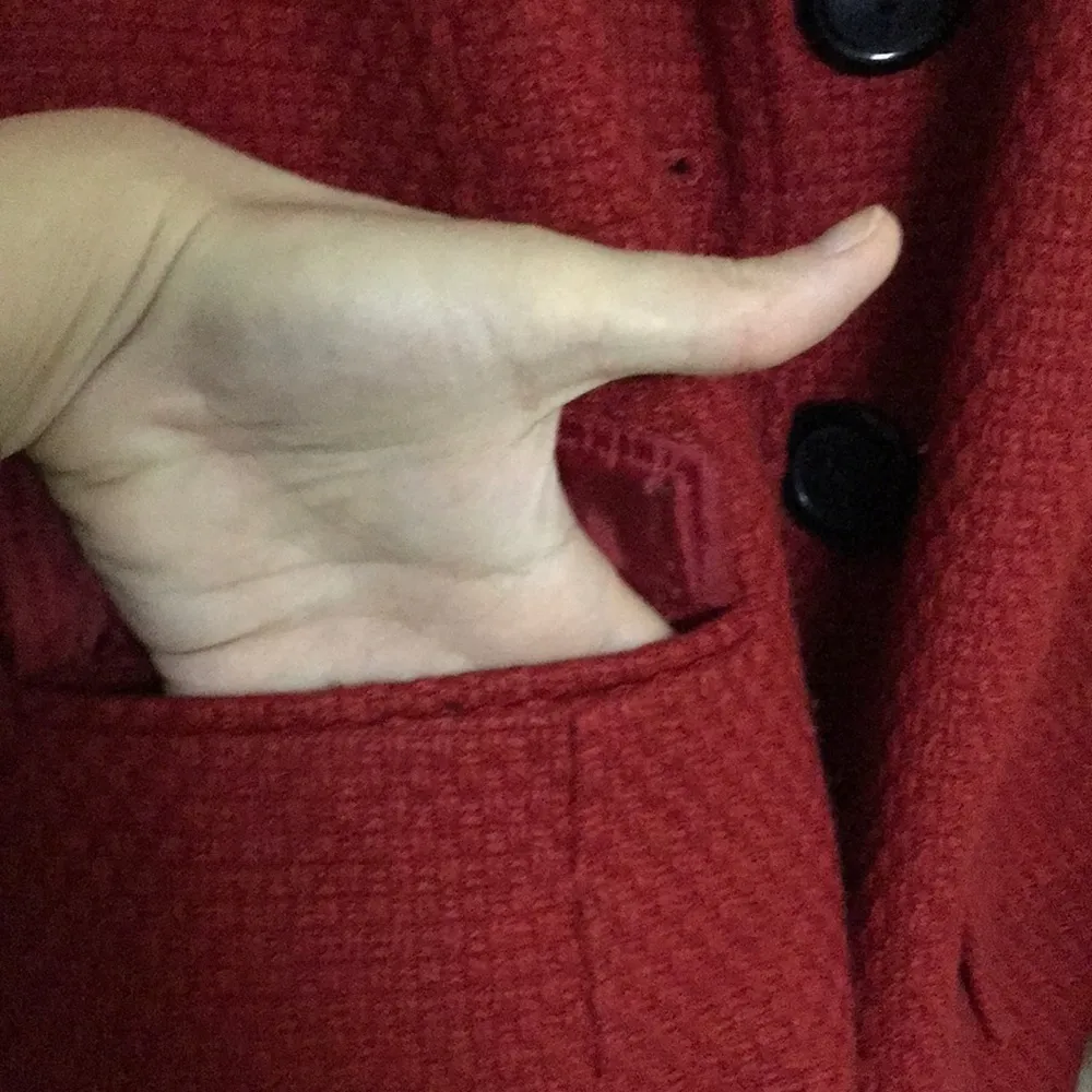 📍NWOT Briggs New York red woven pea jacket - Image 10