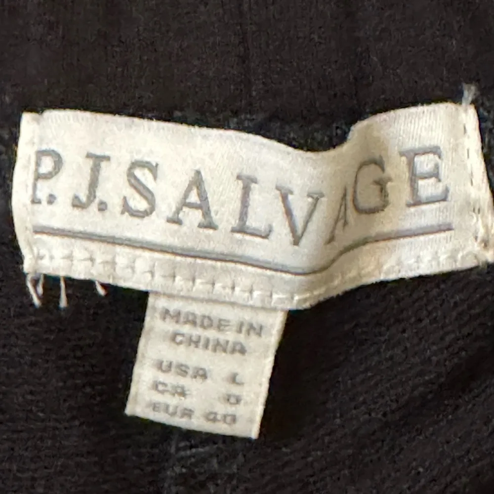 P.J. Salvage Womens Black Pajama Set, Large - Image 3