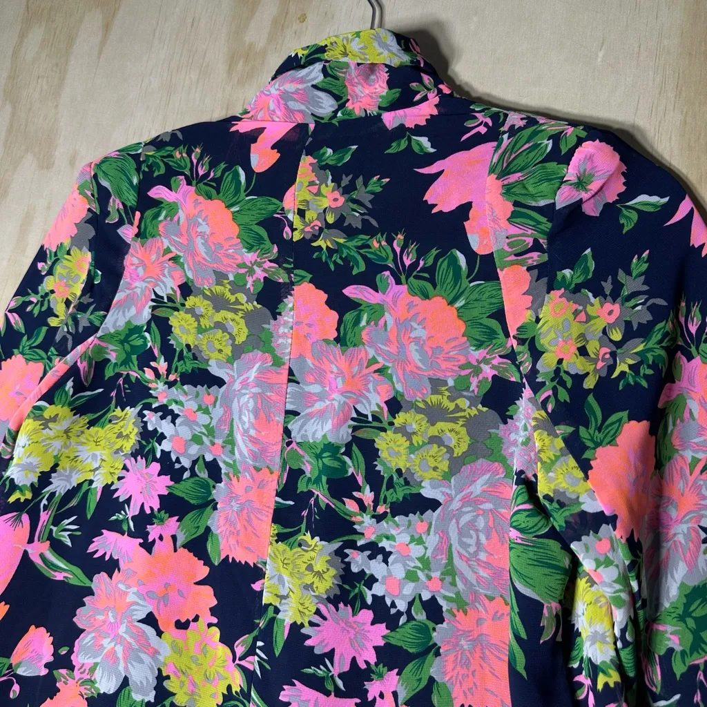 Cartonnier Floral Blazer Jacket | Vibrant Neon Botanical Print | Anthropologie - Image 10