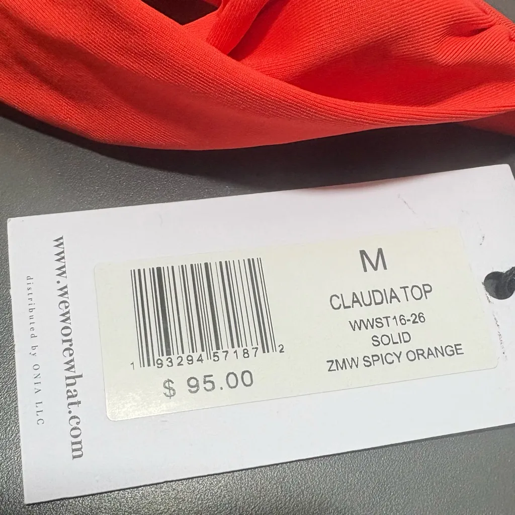 WEWOREWHAT Claudia Bikini Top in Spicy Orange - Image 9