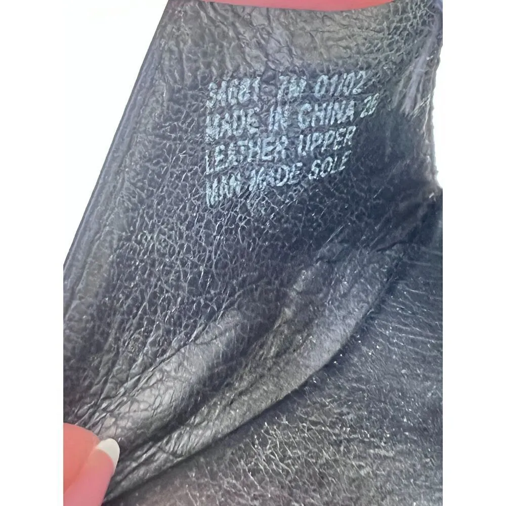 Womens Clarks leather shoes black open sandals low comfortable heels size 7M - Image 2