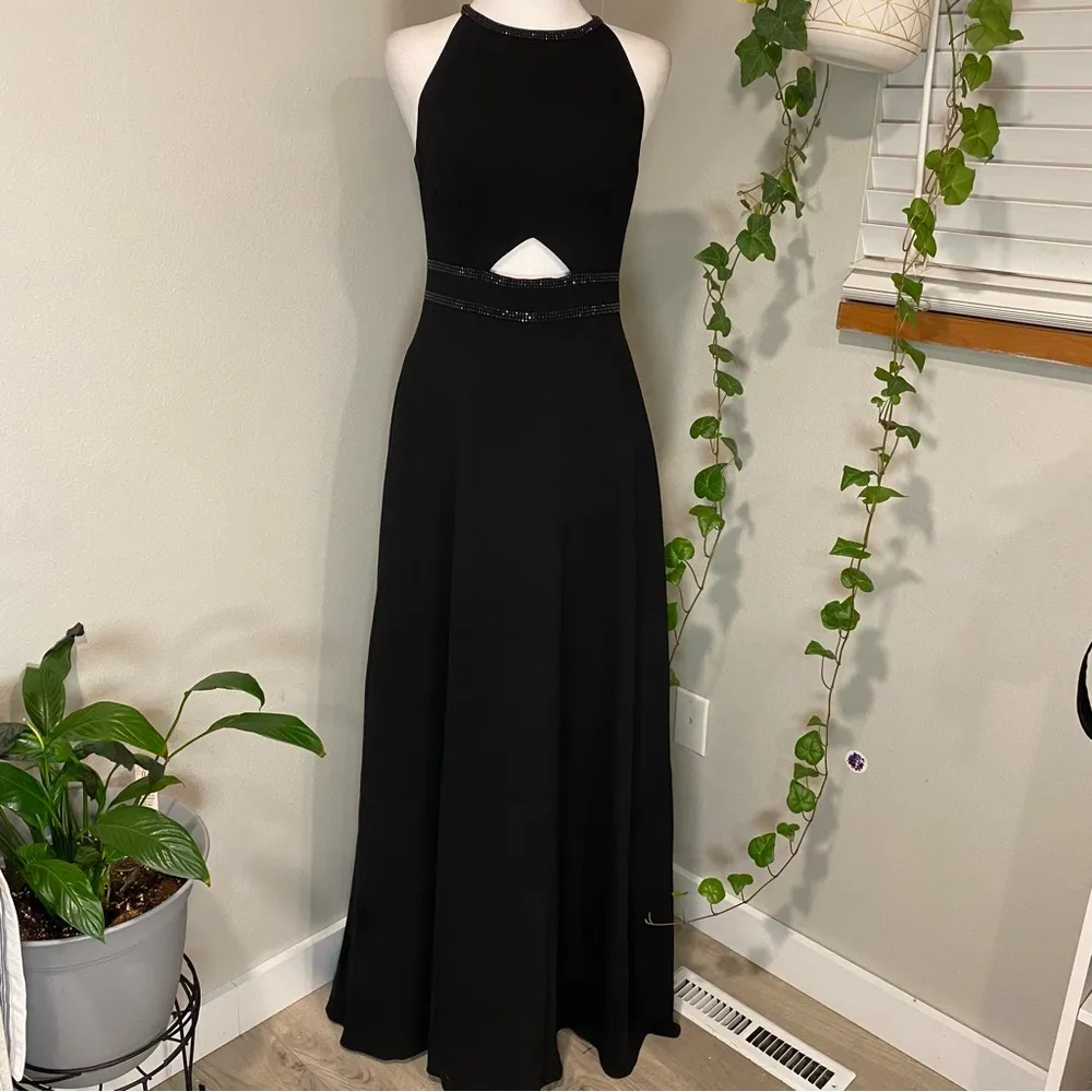 Aidan Mattox black Elegant Sleeveless Evening Gown Dress‎ Size 4 - Image 2
