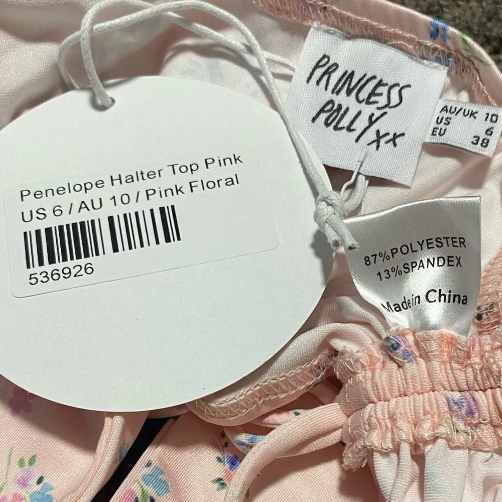 Princess Polly Penelope Pink Halter Top Size 6 - Image 4