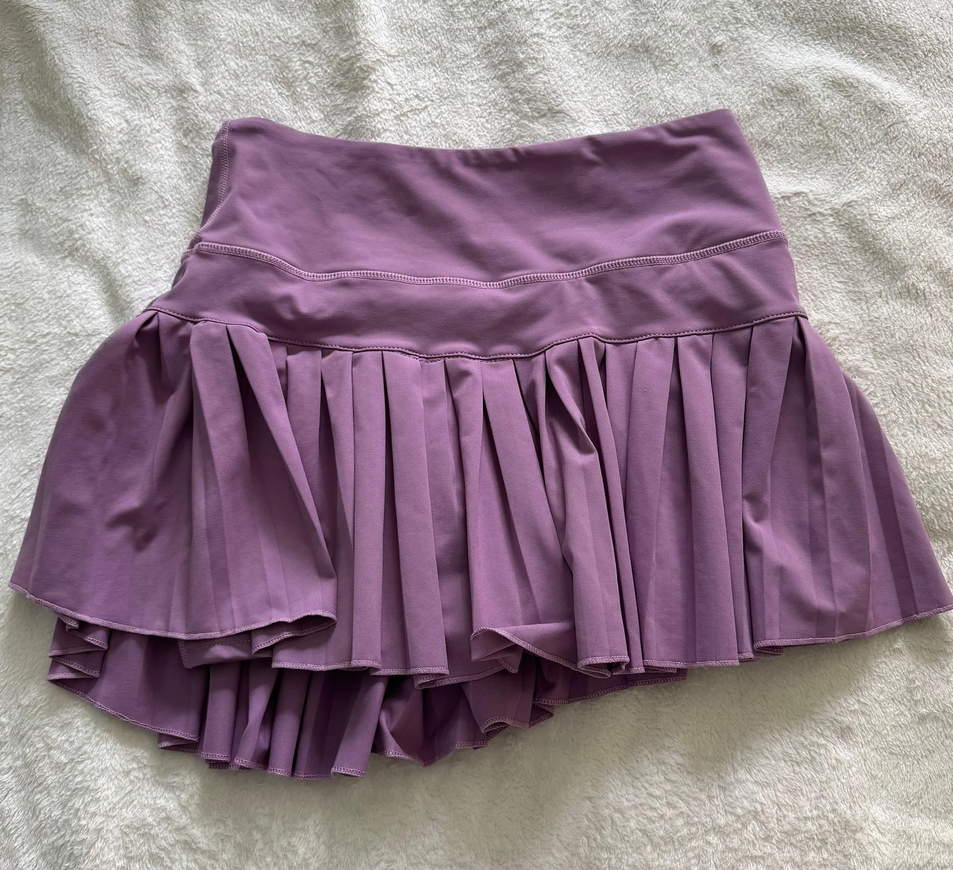 Plum Pleated Tennis Skirt - Image 3