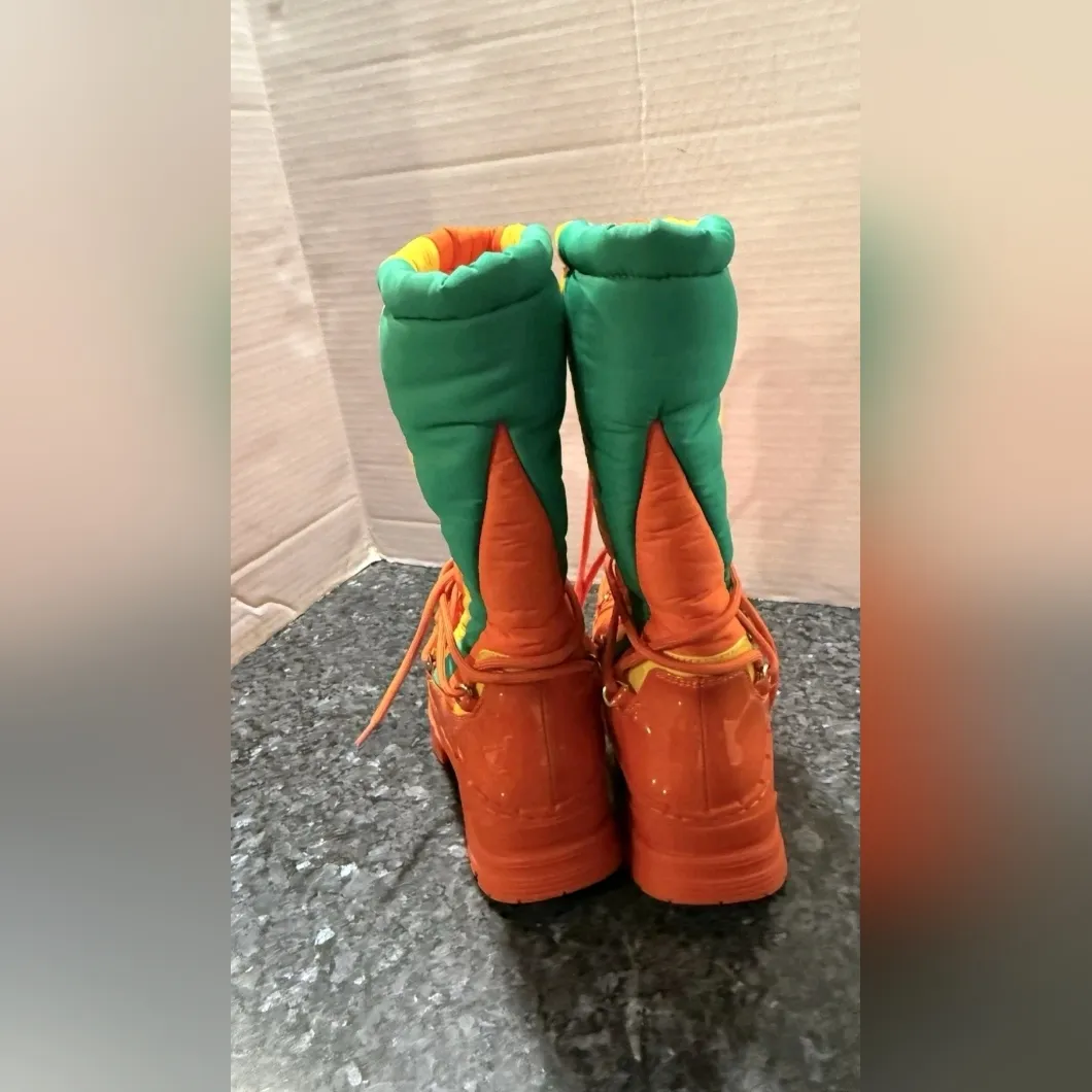 JEFFREY CAMPBELL Skis Snow Boot In Bright Orange Multi Size 6 - Image 5