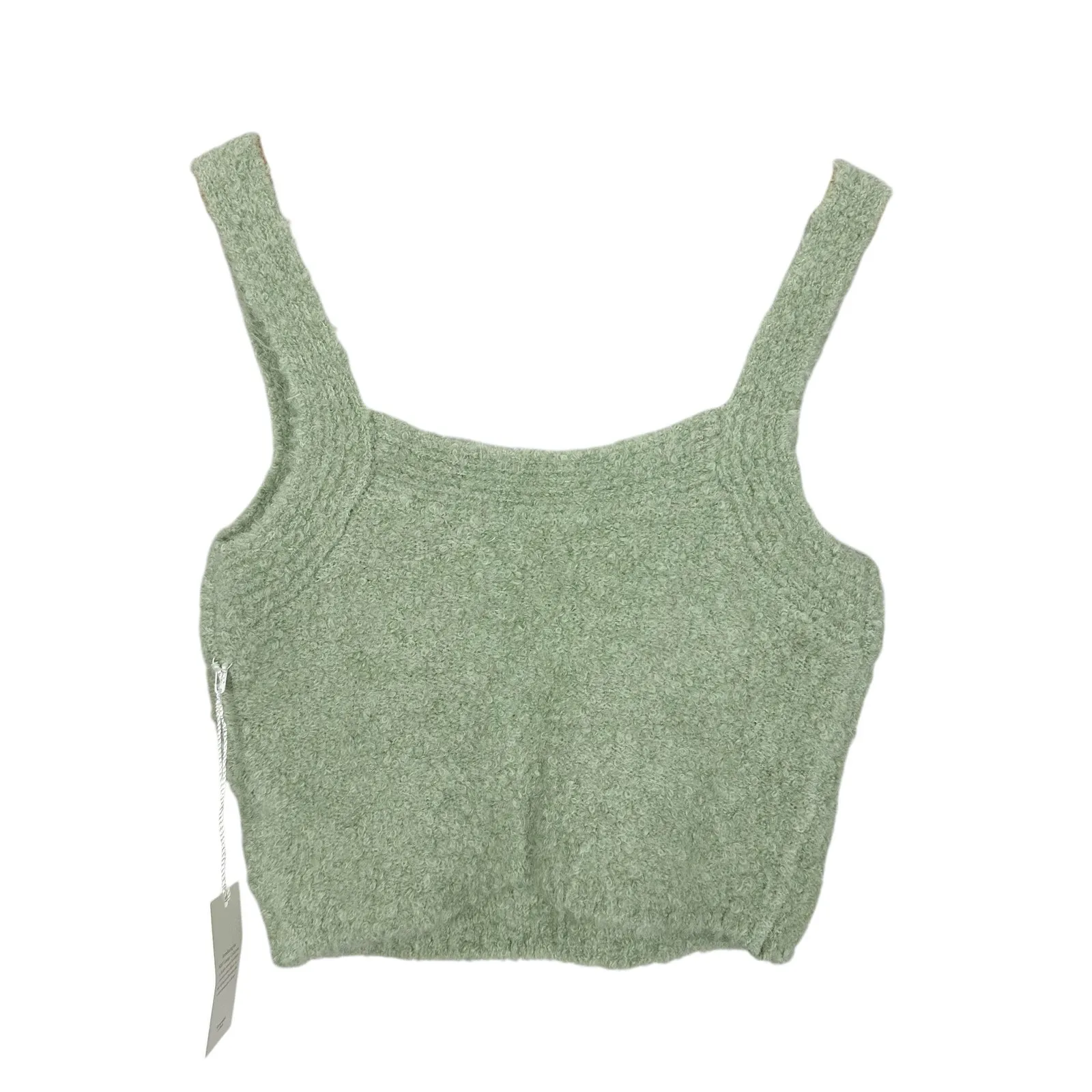 Abercrombie & Fitch Lounge Collection Fuzzy Green Crop Tank Top Size XS NWT - Image 5