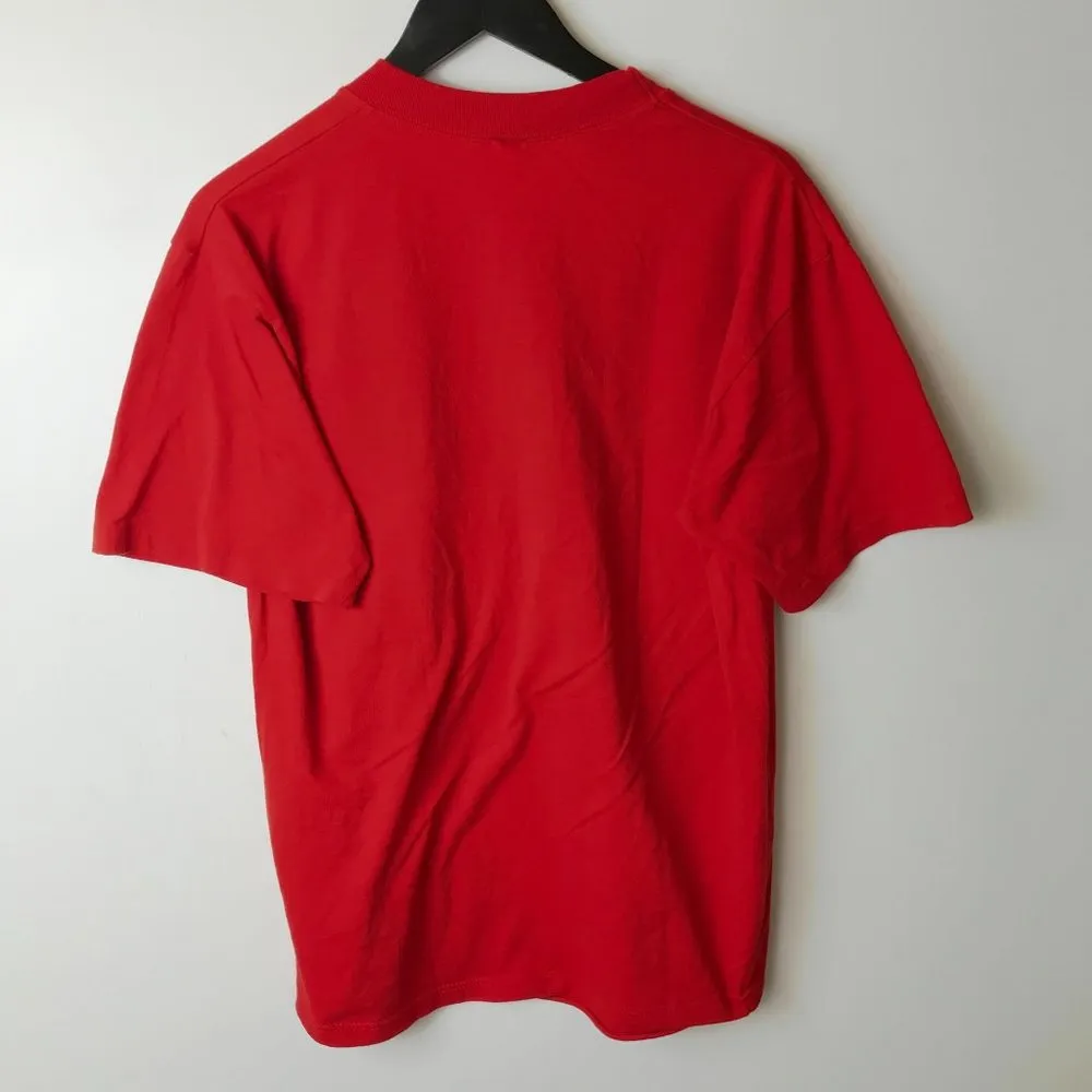 90s Vintage SCHS T Shirt Single Stitch High School Graphic Tee Red Large L Logo - Image 3