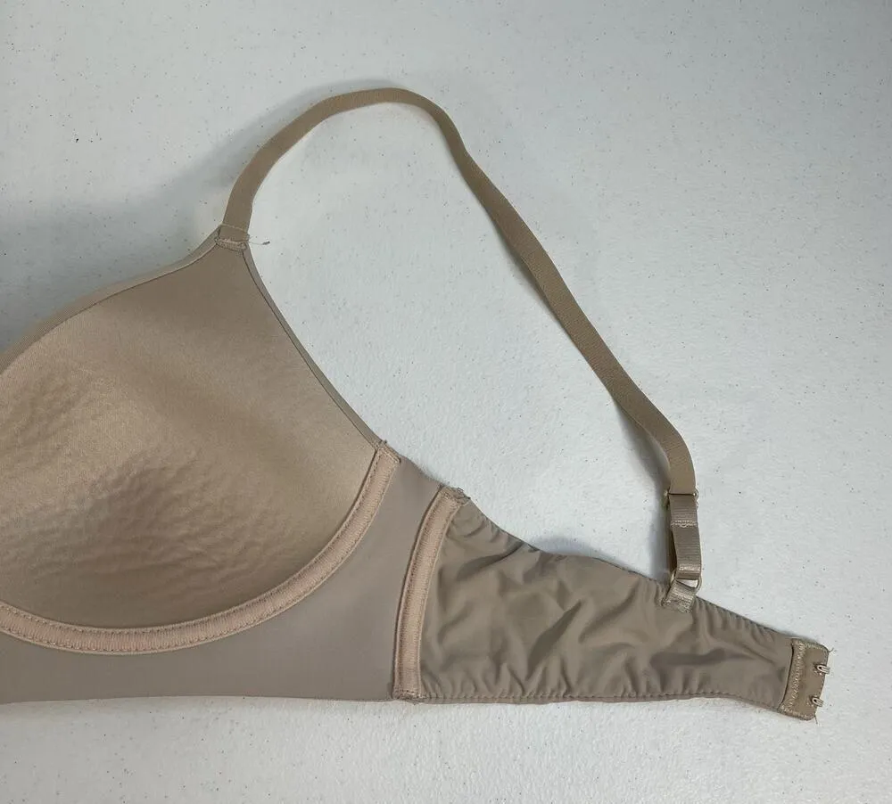 Maidenform 36B One Fab Fit Wireless Demi Bra Beige Lightly Lined Women’s Tan - Image 10