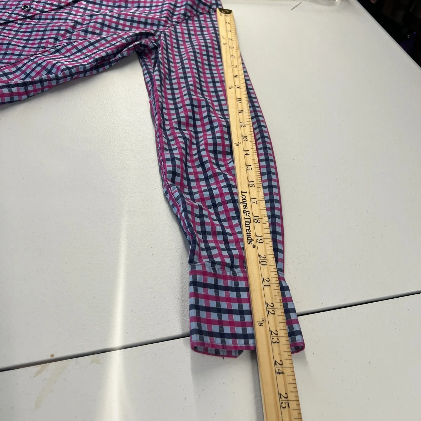 Façonnable Shirt Womens XS Multicolor Checked Cotton Classic Preppy Button Up - Image 13