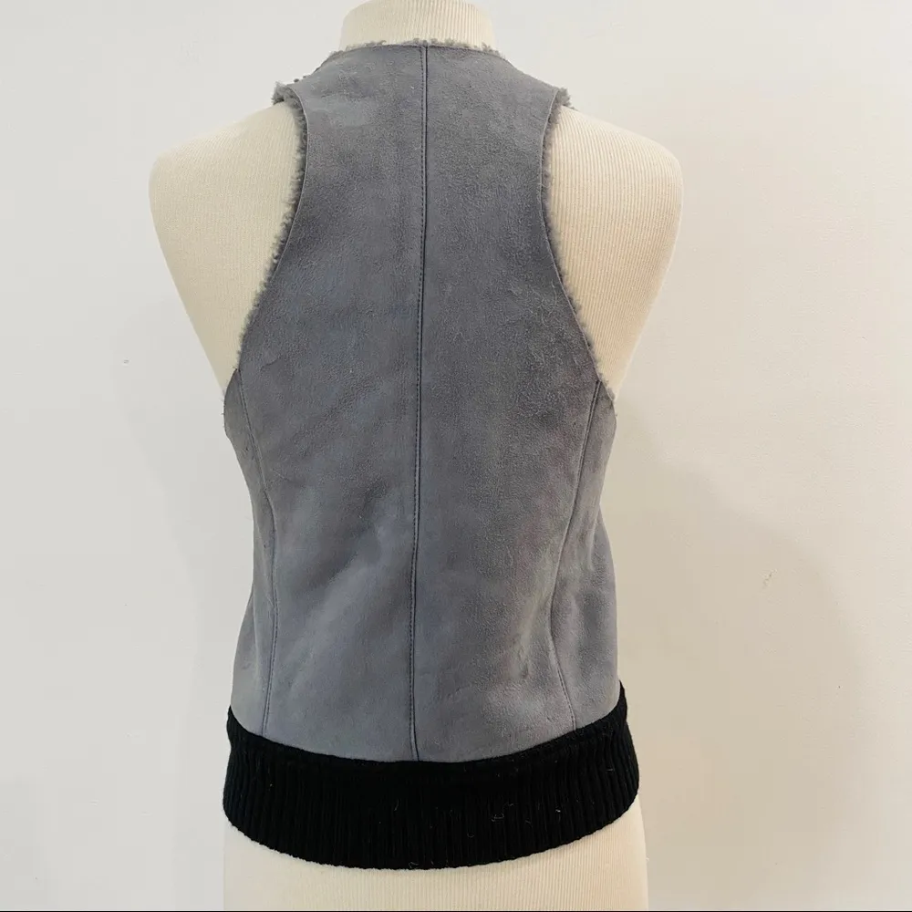 Suede shearling vest Gray Size undefined - Image 5