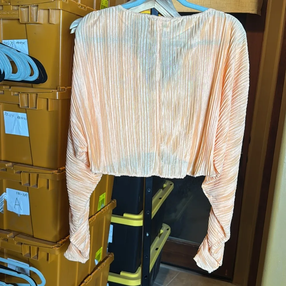 Urban Outfitters Marietta Notch Neck Top Creamsicle Orange Size XS Oversized - Image 9