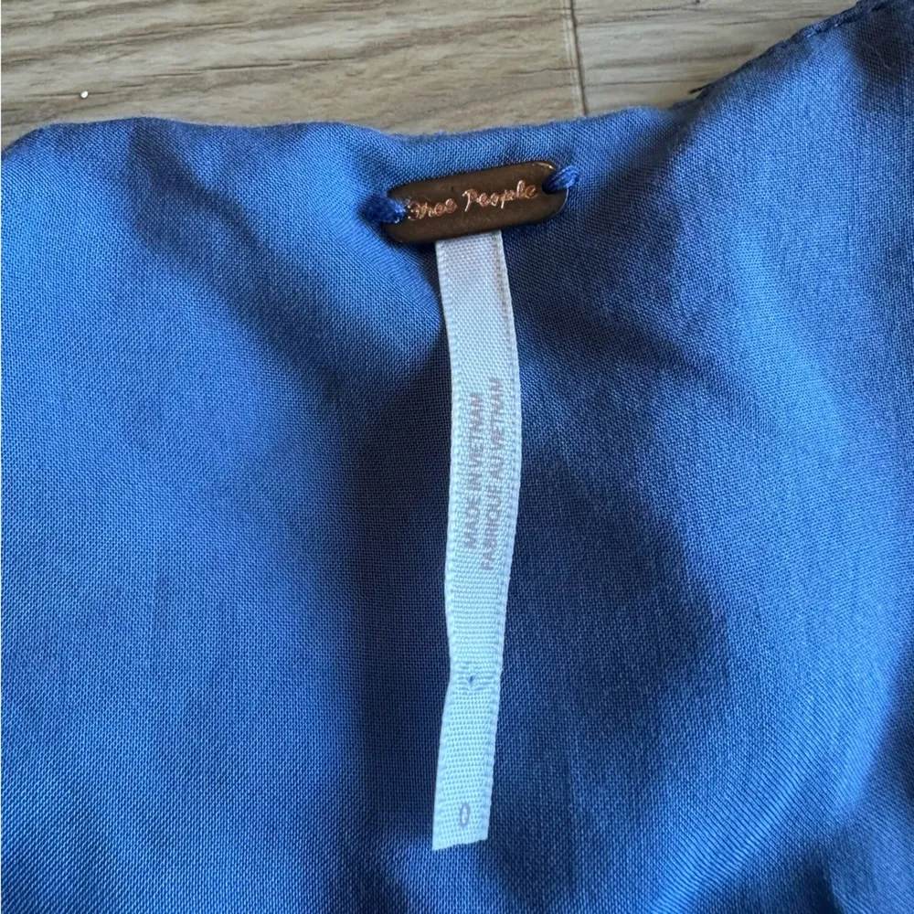 Free people Sweetest Thing Mini Dress in Midnight Cowboy size 0 long sleeve - Image 9