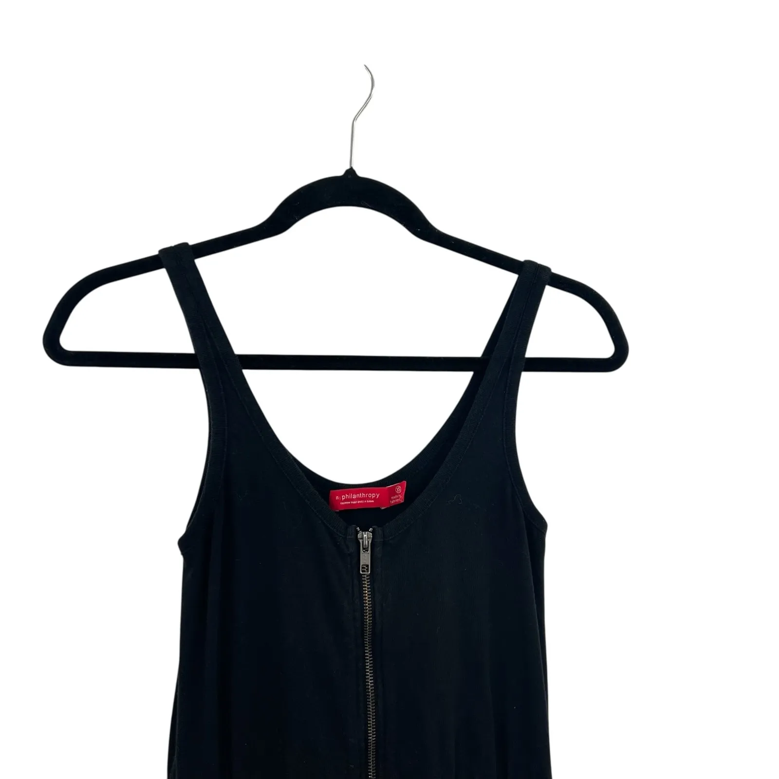 n:Philanthropy Griffith Jumpsuit Zippered Drawstring-Waist Jogger Black Size XS - Image 4