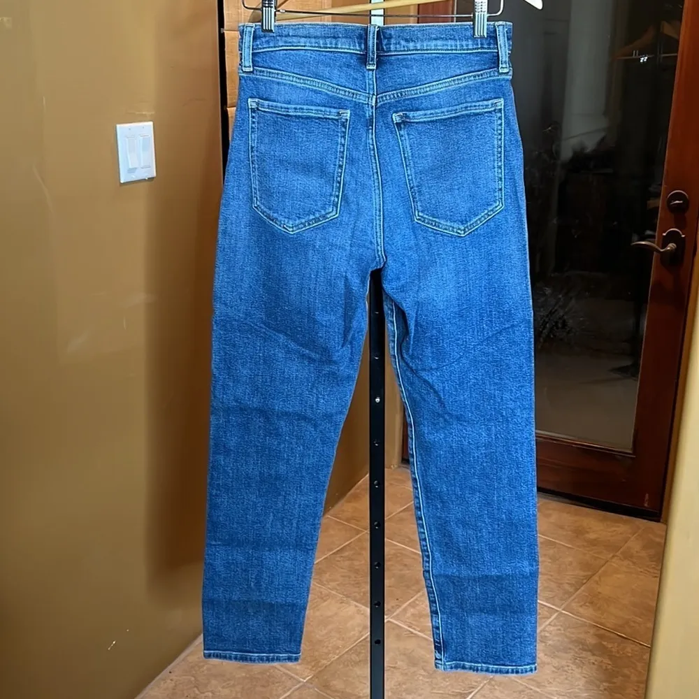 Banana Republic Premium Denim High Rise Straight Front Slit Jeans Size 28 Long - Image 7