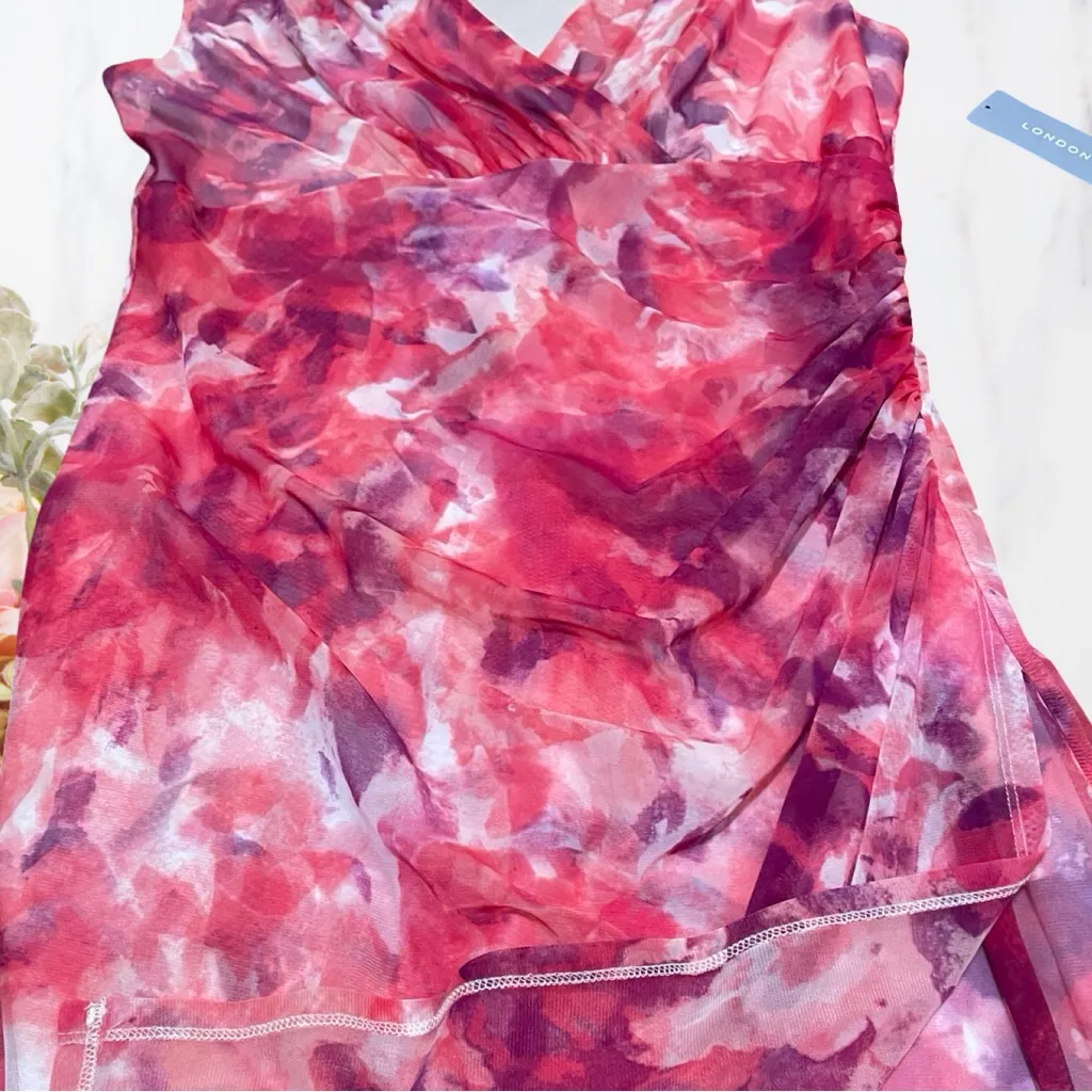 London Times Floral Multicolor Midi Dress Lined NWT - Image 8