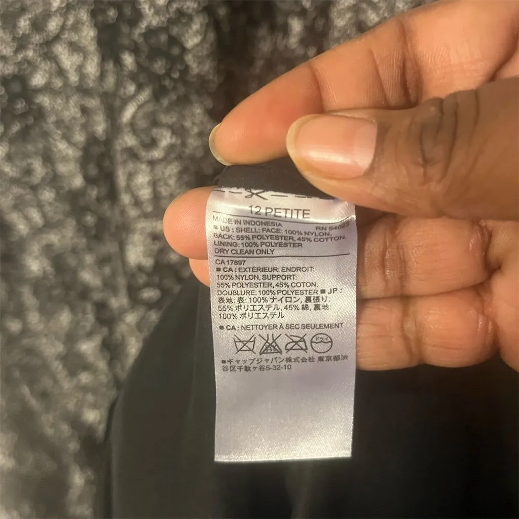 Banana Republic Petite Lace Black Fit-and-Flare Formal‎ Dress Size 12 - Image 6