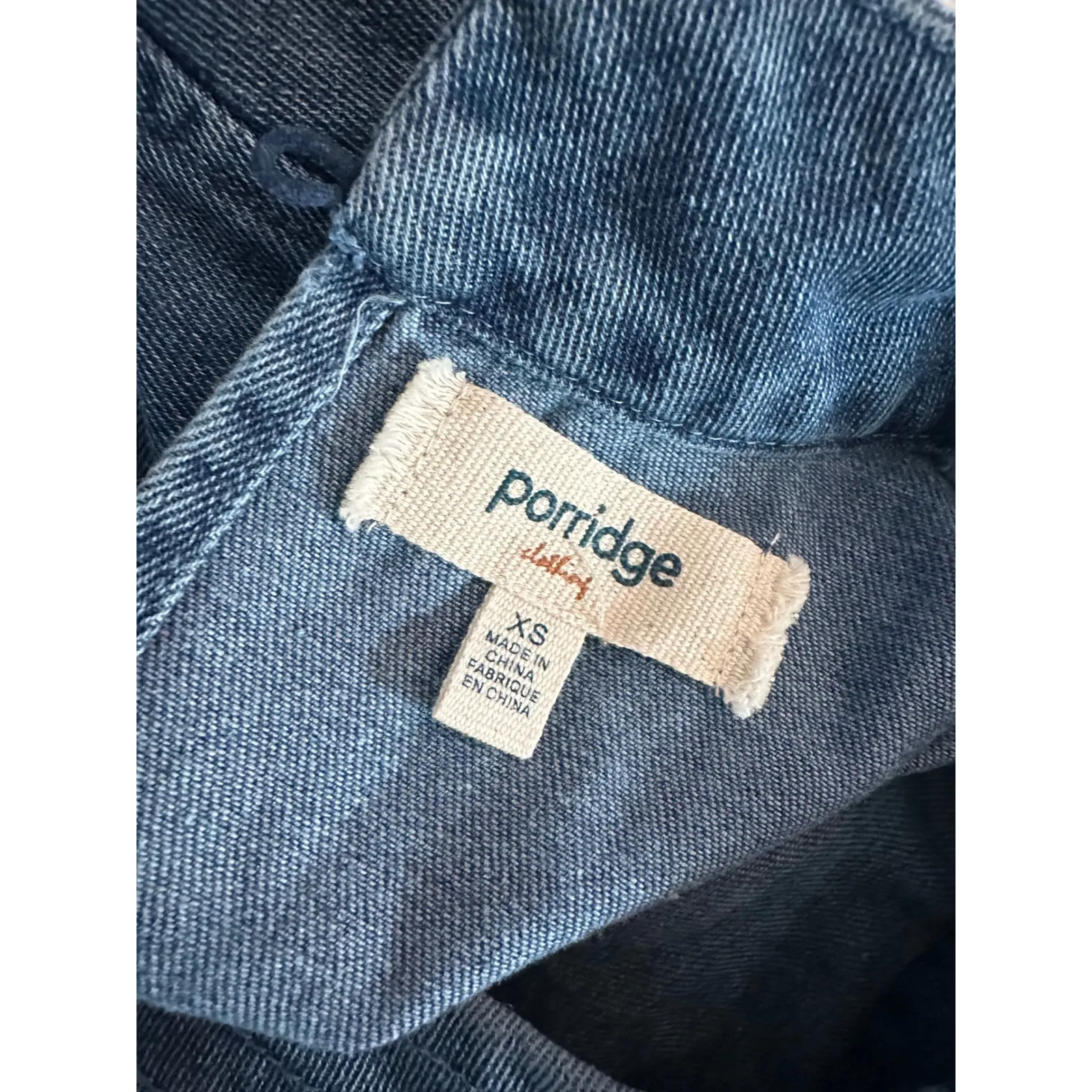 Anthropologie Porridge Cut out denim dress XS‎ Blue - Image 3