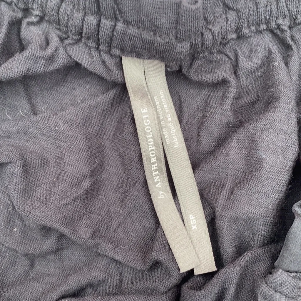 Anthropologie Gloria Off the Shoulder Tiered Bell Sleeve Black Cotton Mo… - Image 8