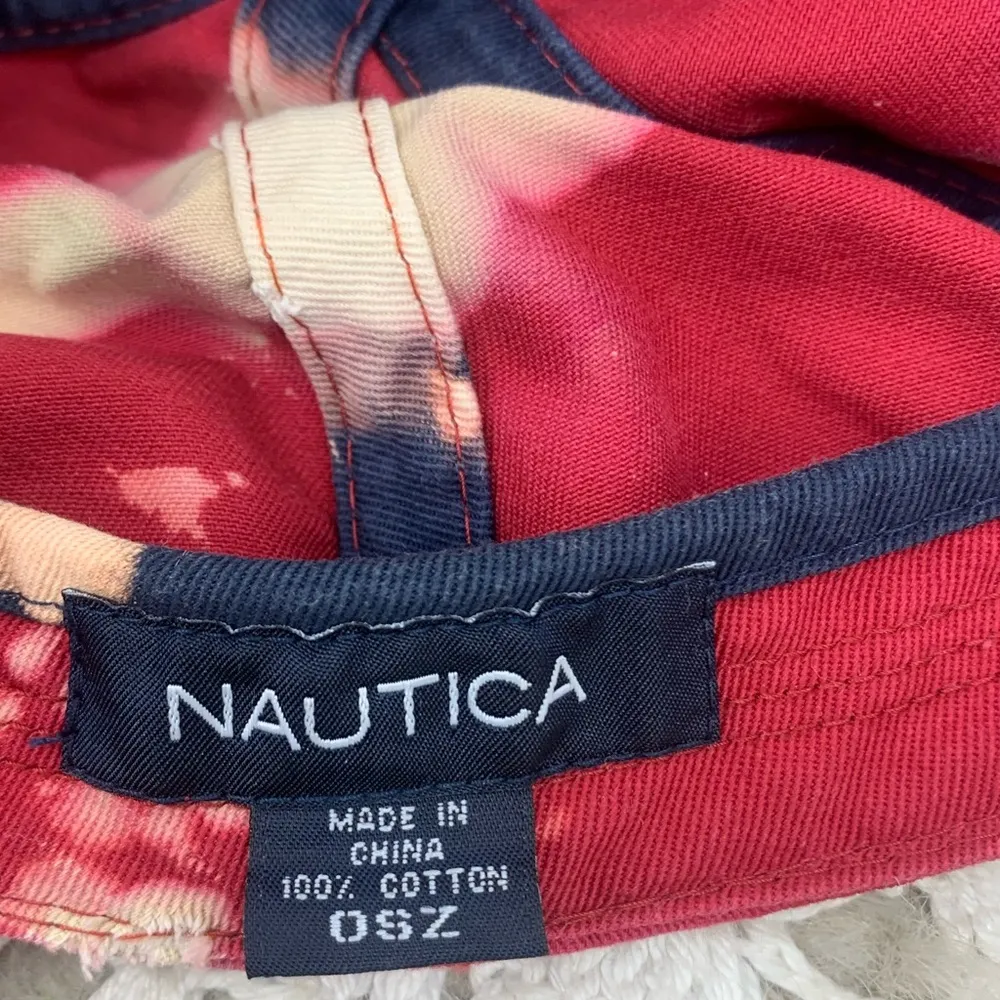 Nautica Bleach Splatter Distressed Dad Hat OS - Image 5