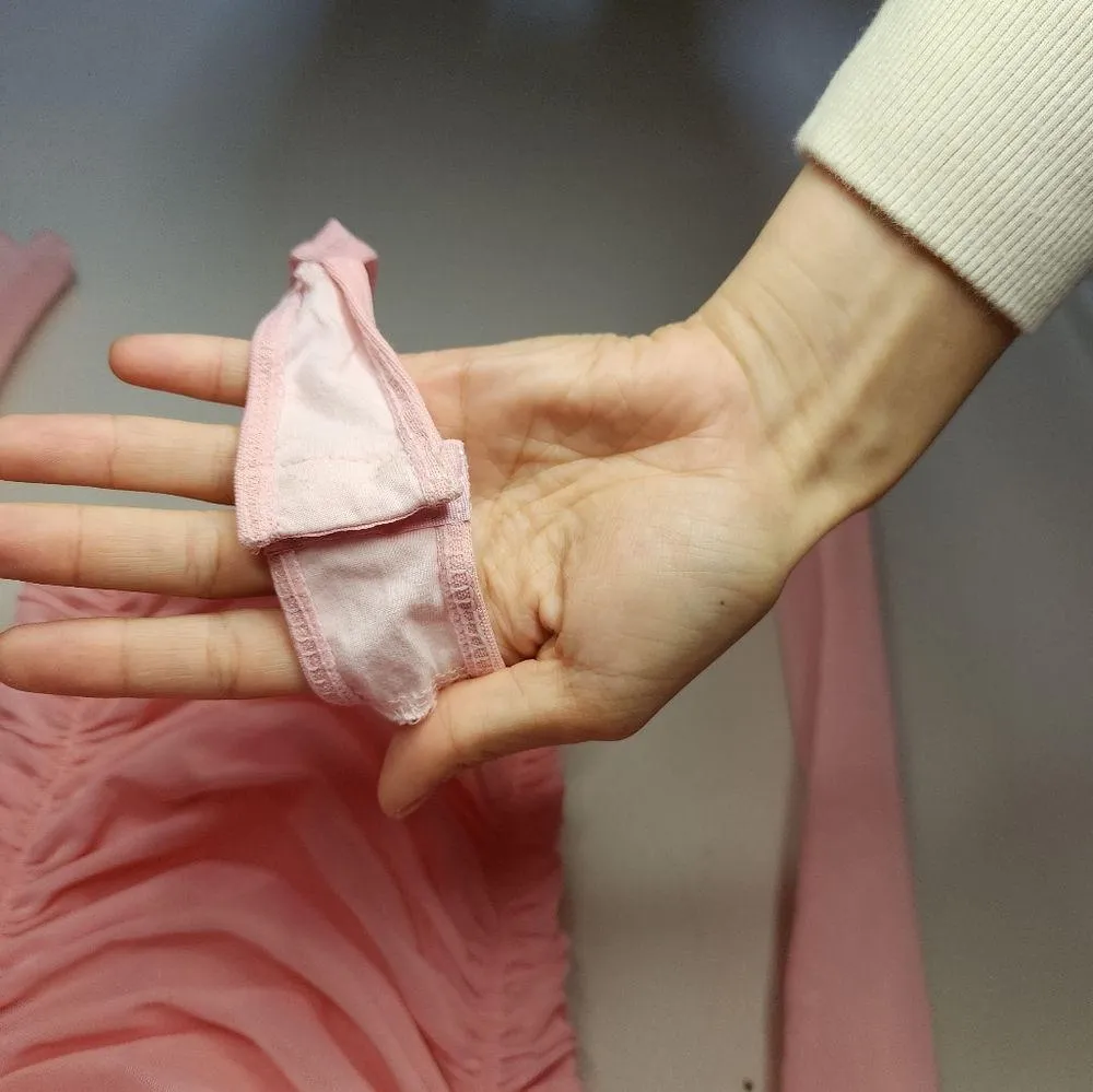 NWOT Free people long sleeve pink highneck scrunched bodysuit size xs - Image 3