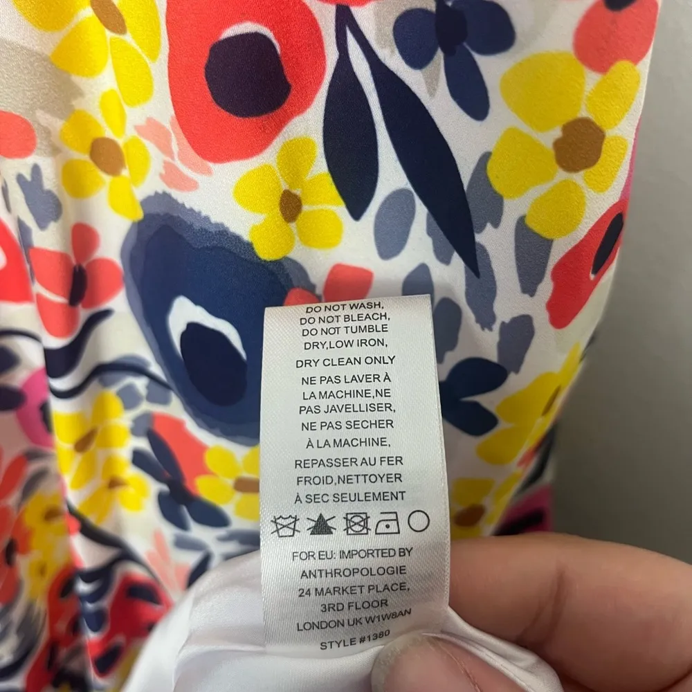 Anthropologie Hutch Bethanie Floral White Assymetric Tank Dress small NWT - Image 9