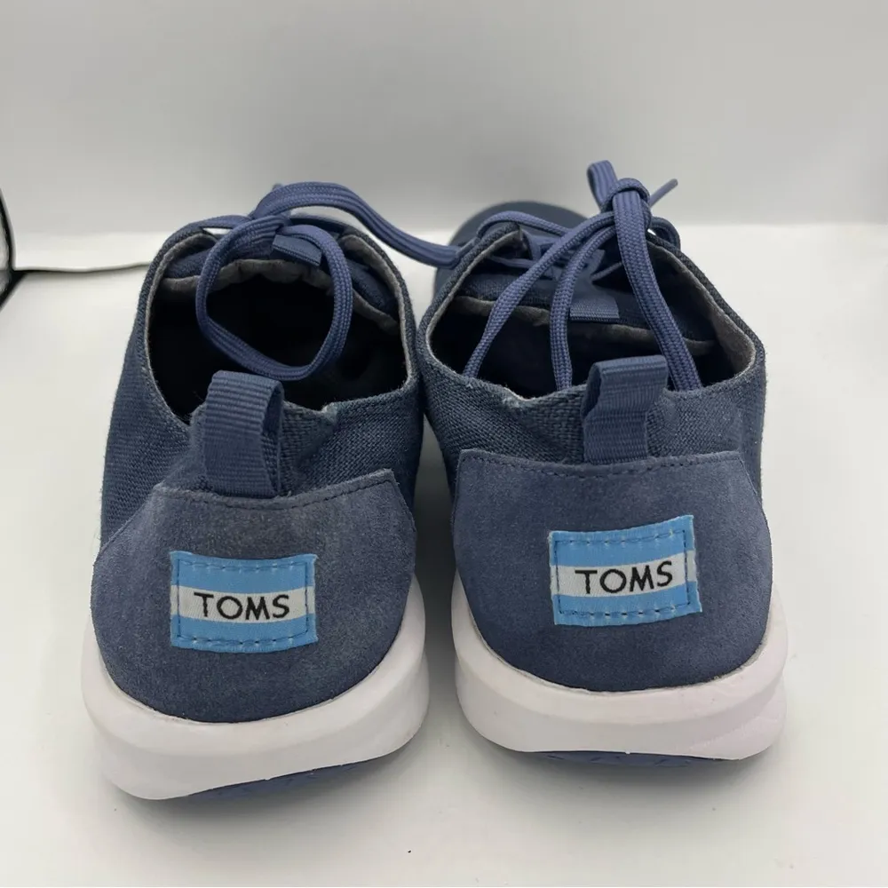 blue canvas lace-up comfort sneakers women Size 8.5 - Image 6