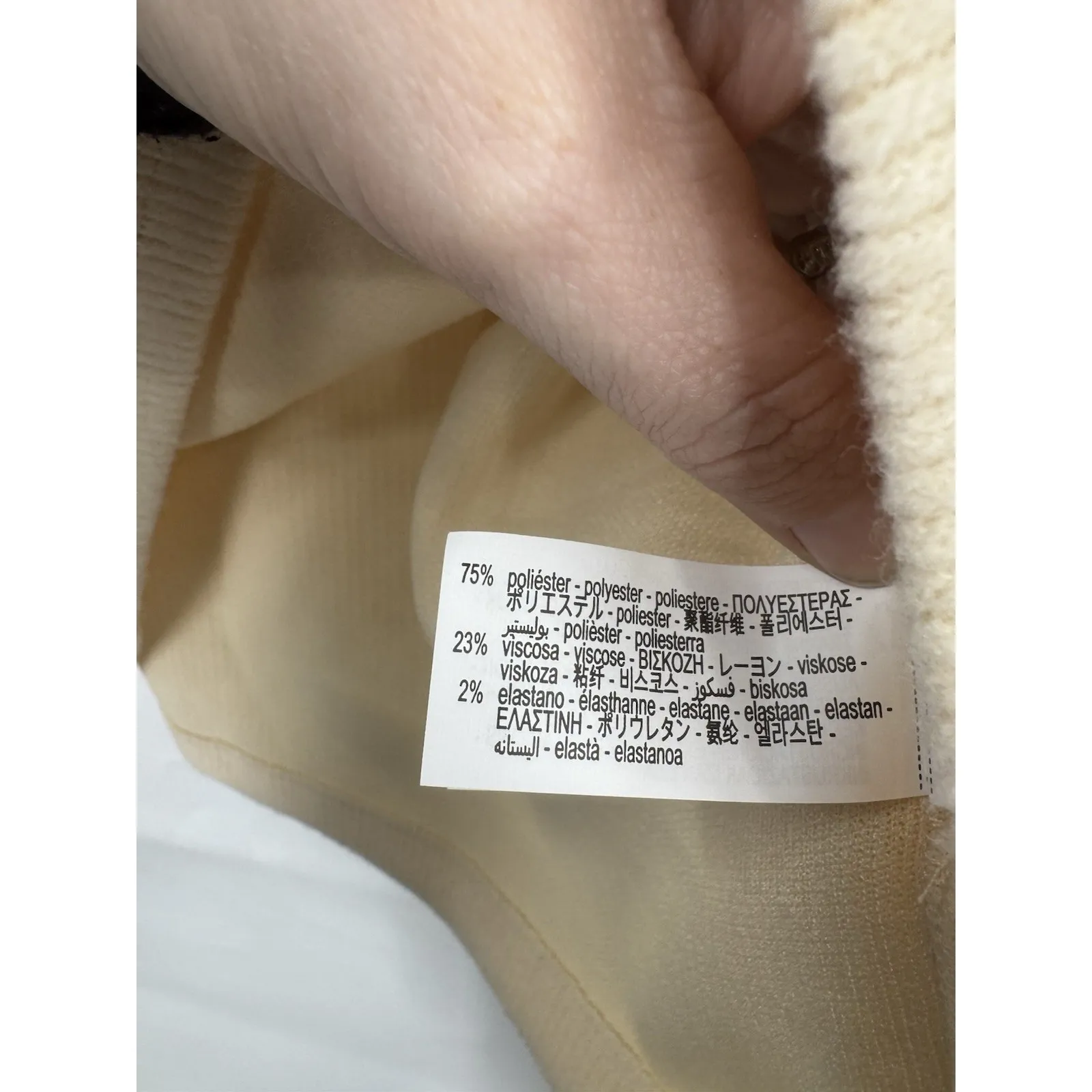 Zara Rhinestone Ecru Western Sweater Women M Cream Rodeo Festival - Image 7