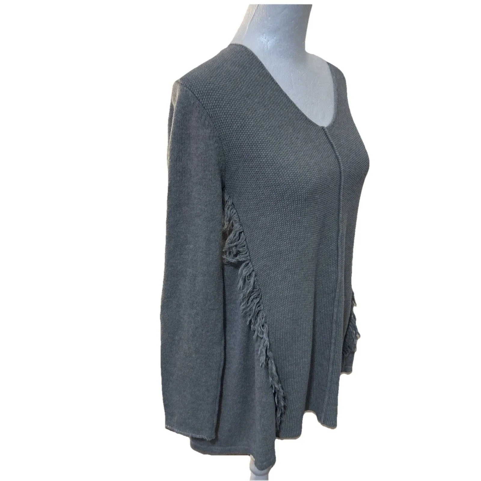 Charlie Paige Sweater Women's Gray Small/Medium Pullover V-Neck - Image 2