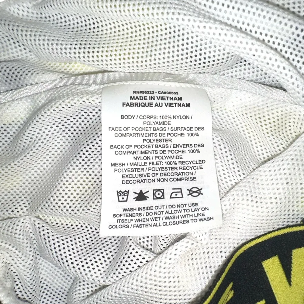 Off White x Nike Technical Tie Dye Reflective Black and Yellow Shorts MEDIUM - Image 4